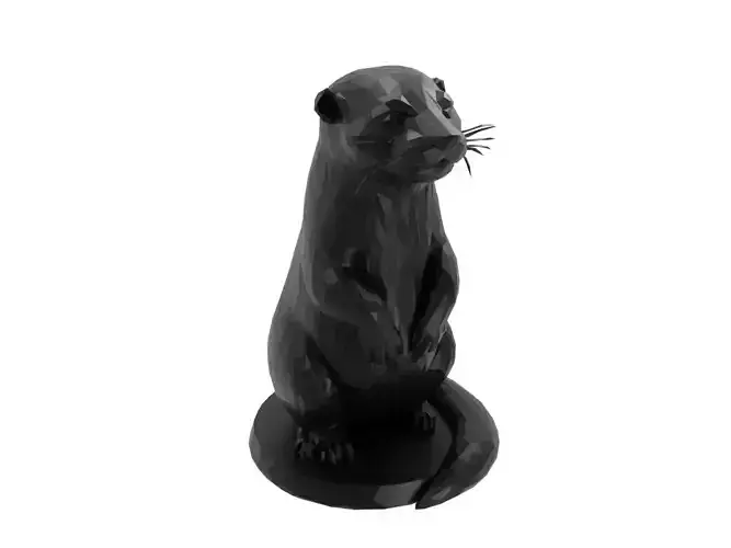 Otter Animal Low Poly
