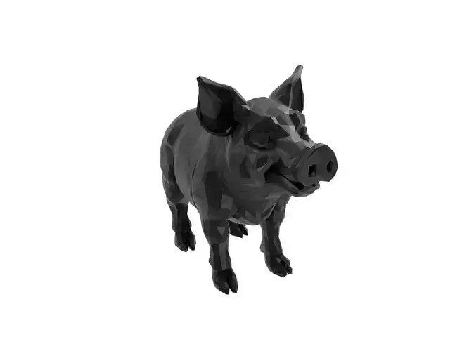 Pig Animal Low Poly