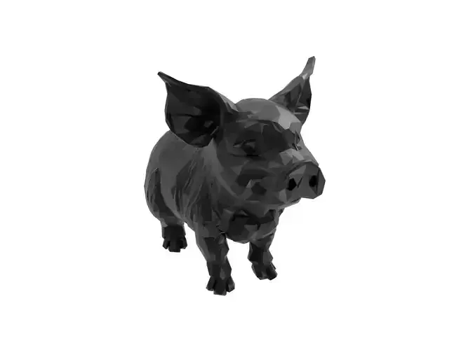 Pig Animal Low Poly