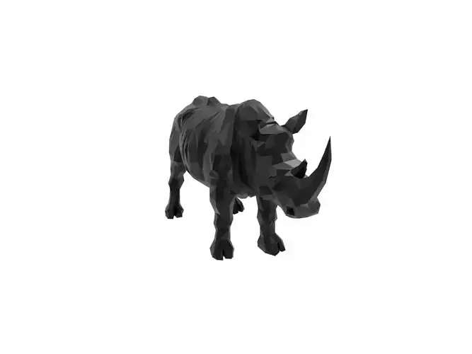 Rhinoceros Animal Low Poly