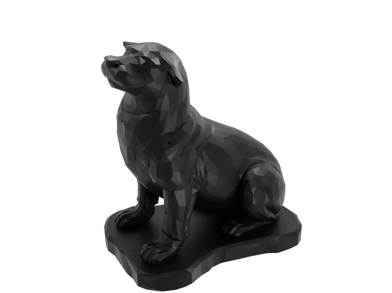 Seal Animal Low Poly 3D print model_0