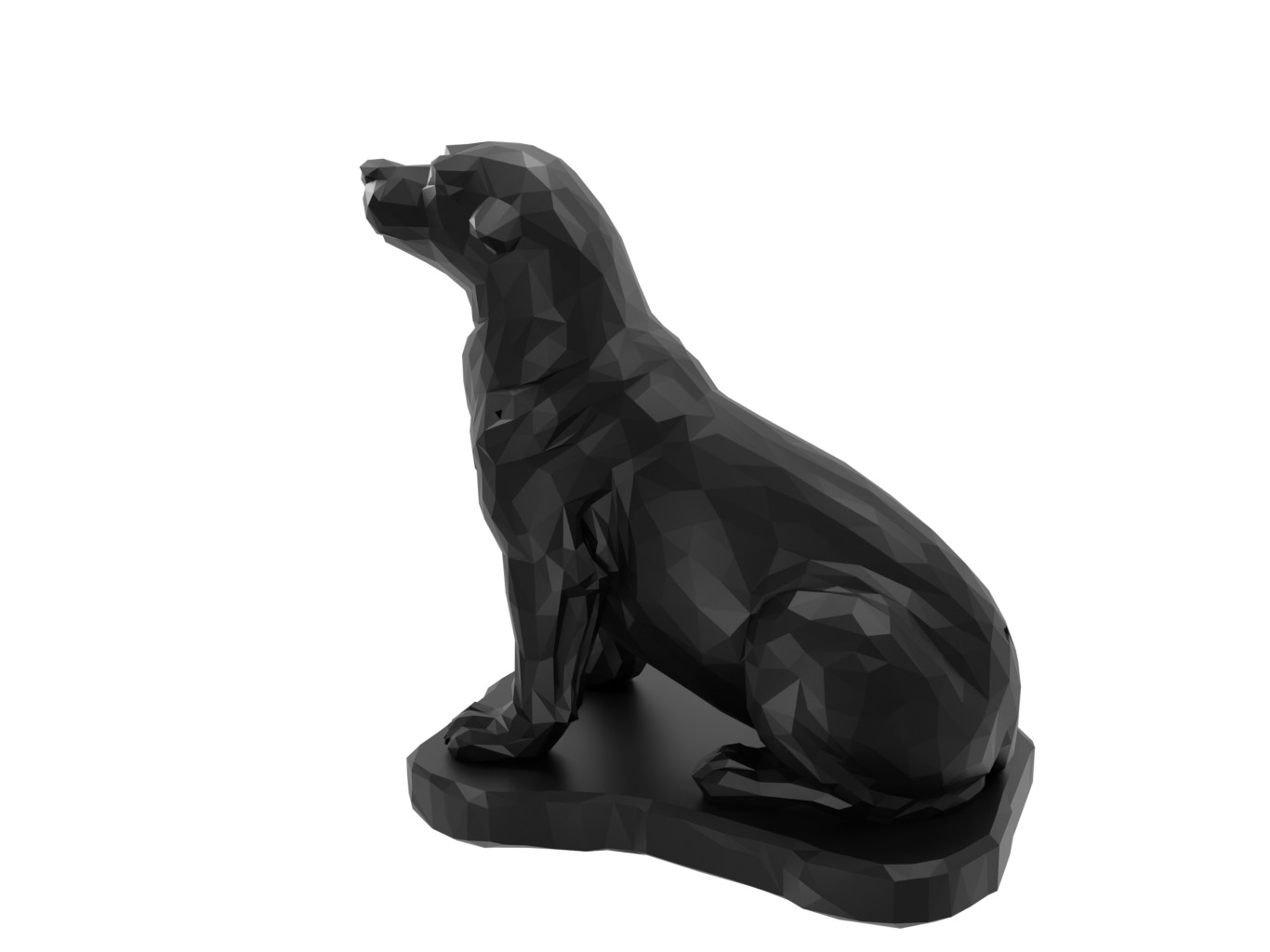 Seal Animal Low Poly 3D print model_1