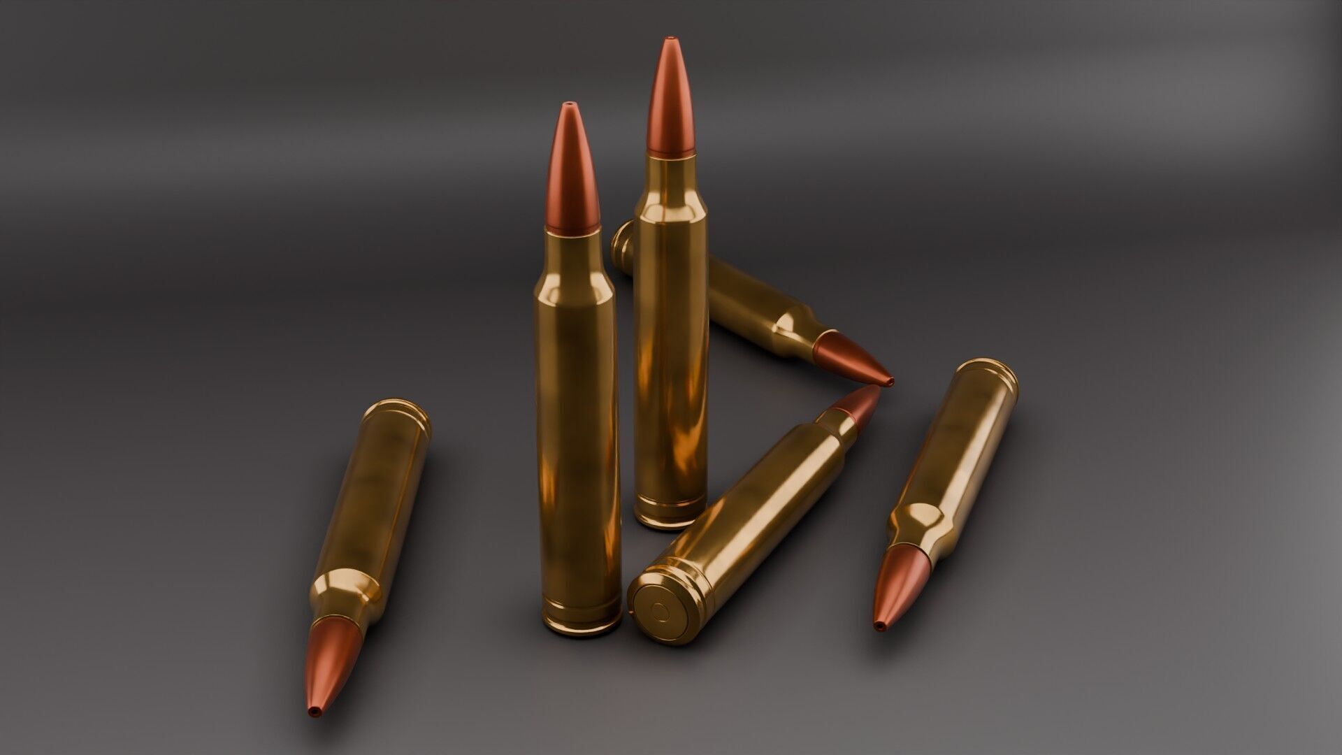 3D 7mm bullet model 3D model_1
