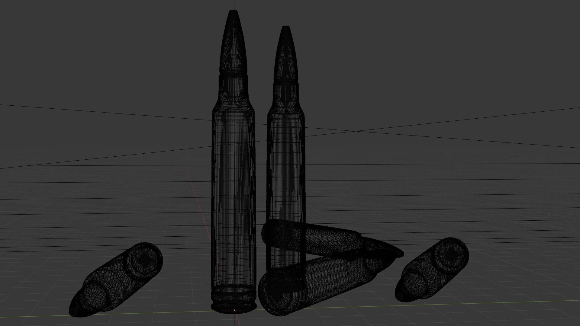 3D 7mm bullet model 3D model_5