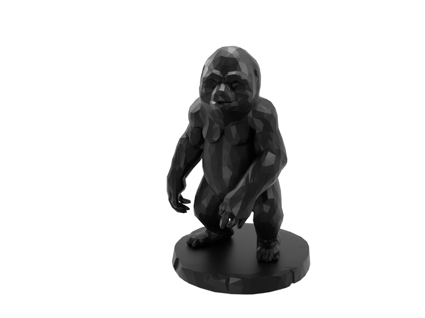Sloth Animal Low Poly 3D print model_1