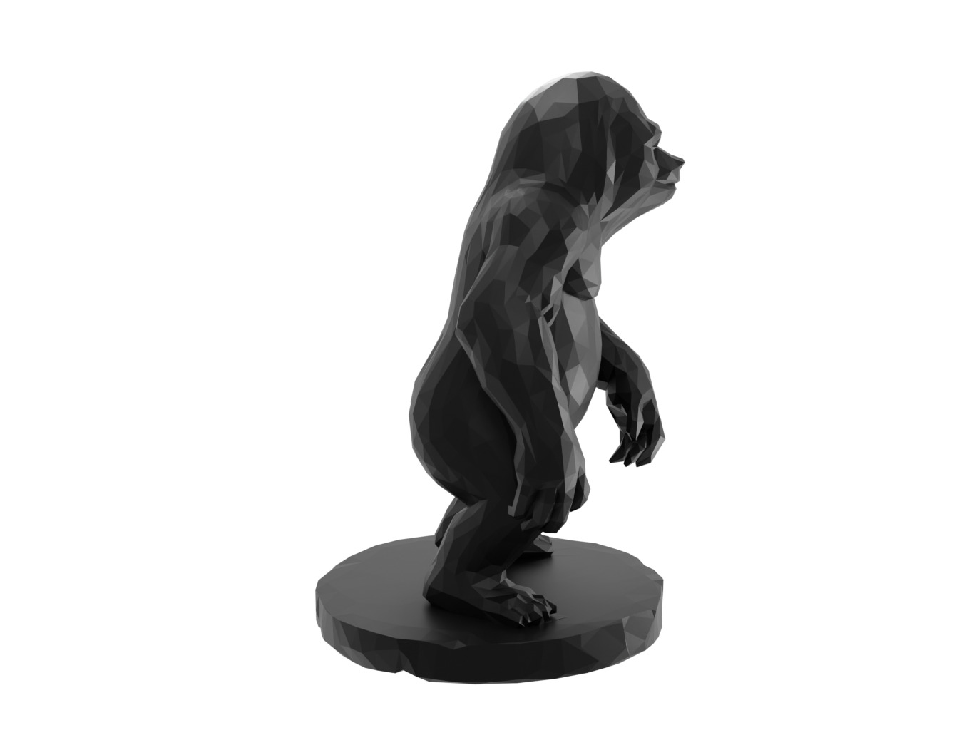 Sloth Animal Low Poly 3D print model_2