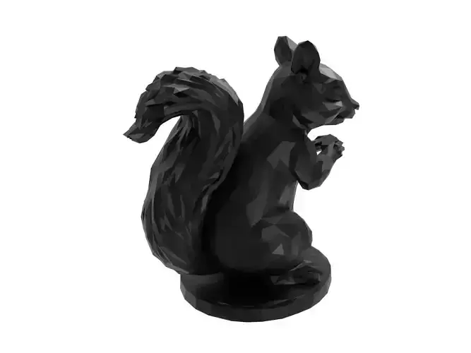 Squirrel Animal Low Poly