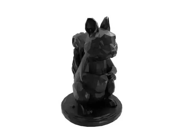 Squirrel Animal Low Poly