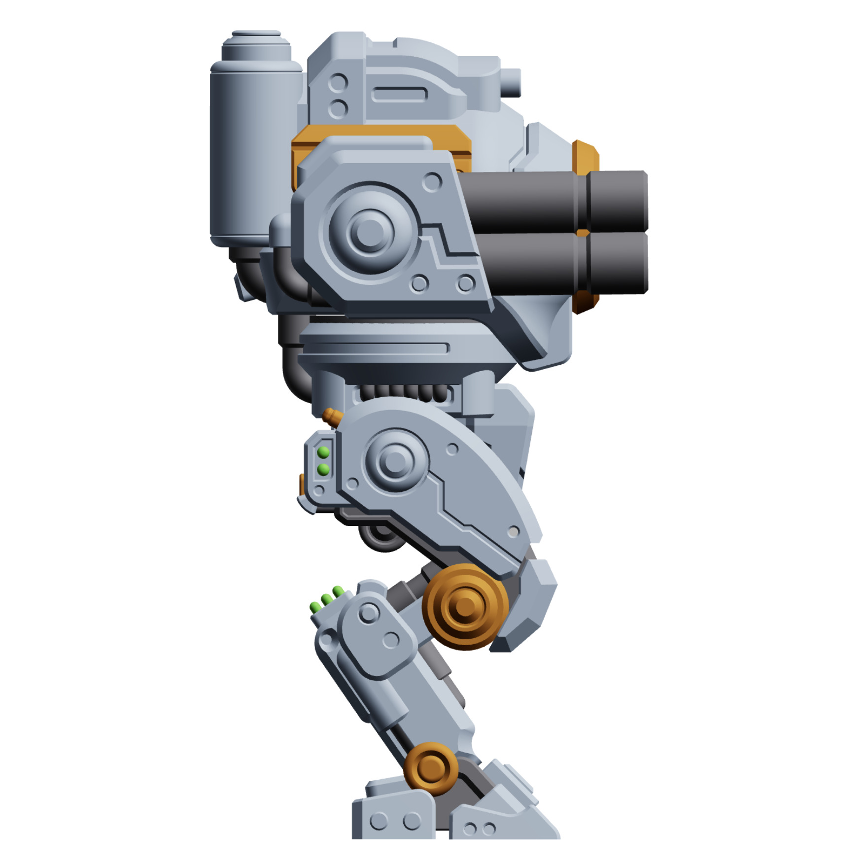 Mech Forge Storm Titan Mech Miniature for Tabletop Wargames 3D print model_3