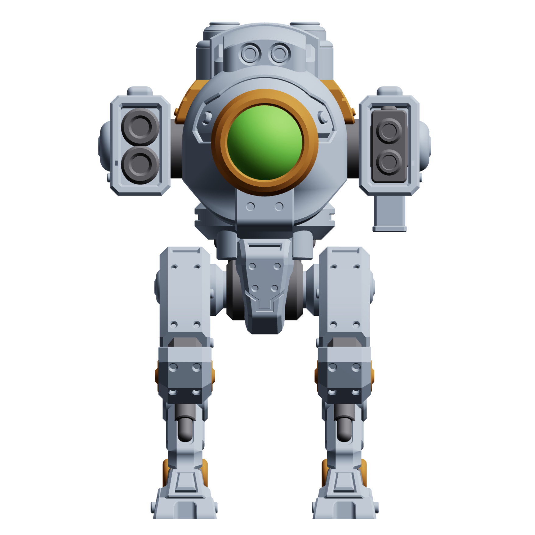 Mech Forge Storm Titan Mech Miniature for Tabletop Wargames 3D print model_1