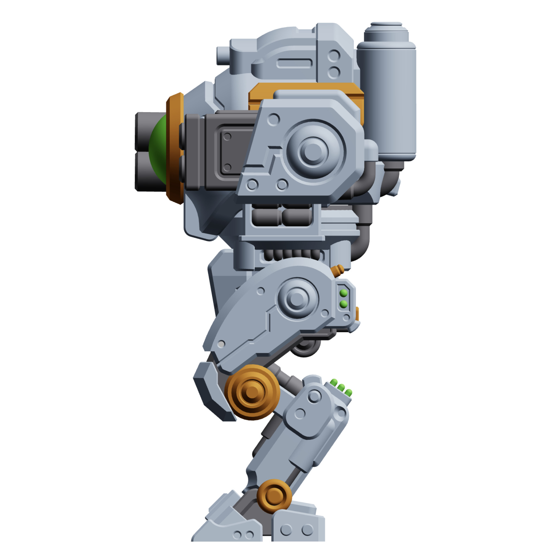 Mech Forge Storm Titan Mech Miniature for Tabletop Wargames 3D print model_2