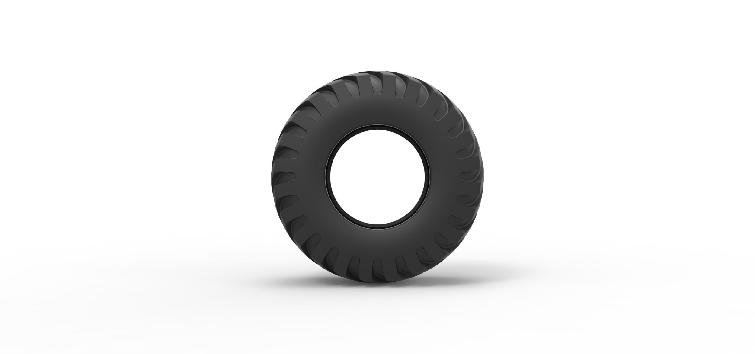 Tractor tire 35 Scale 1 to 25 3D print model_4