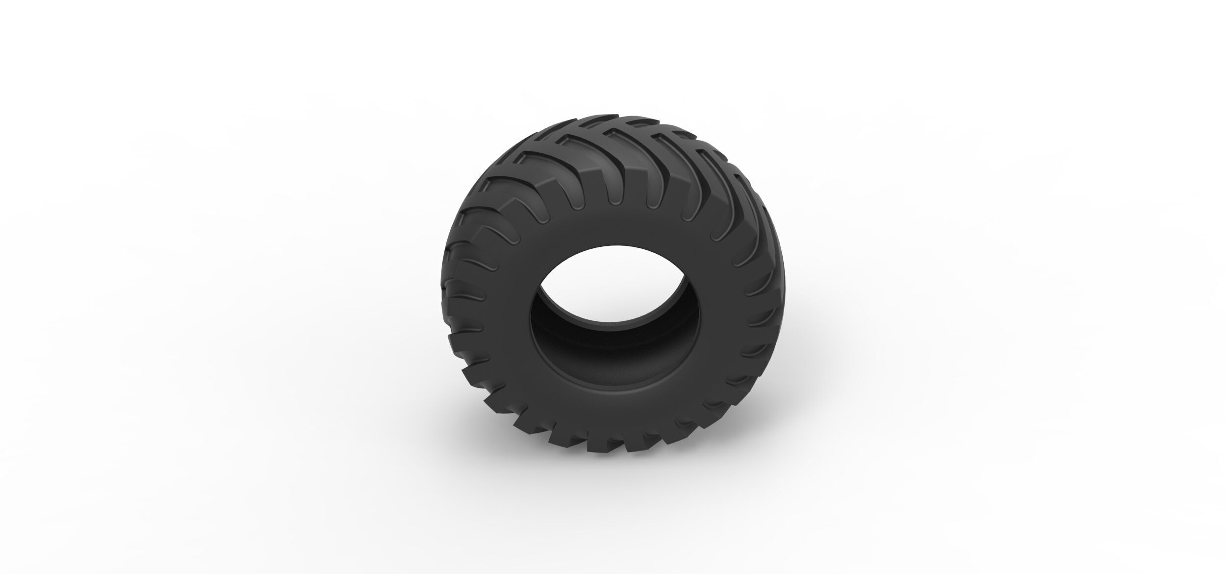 Tractor tire 35 Scale 1 to 25 3D print model_5