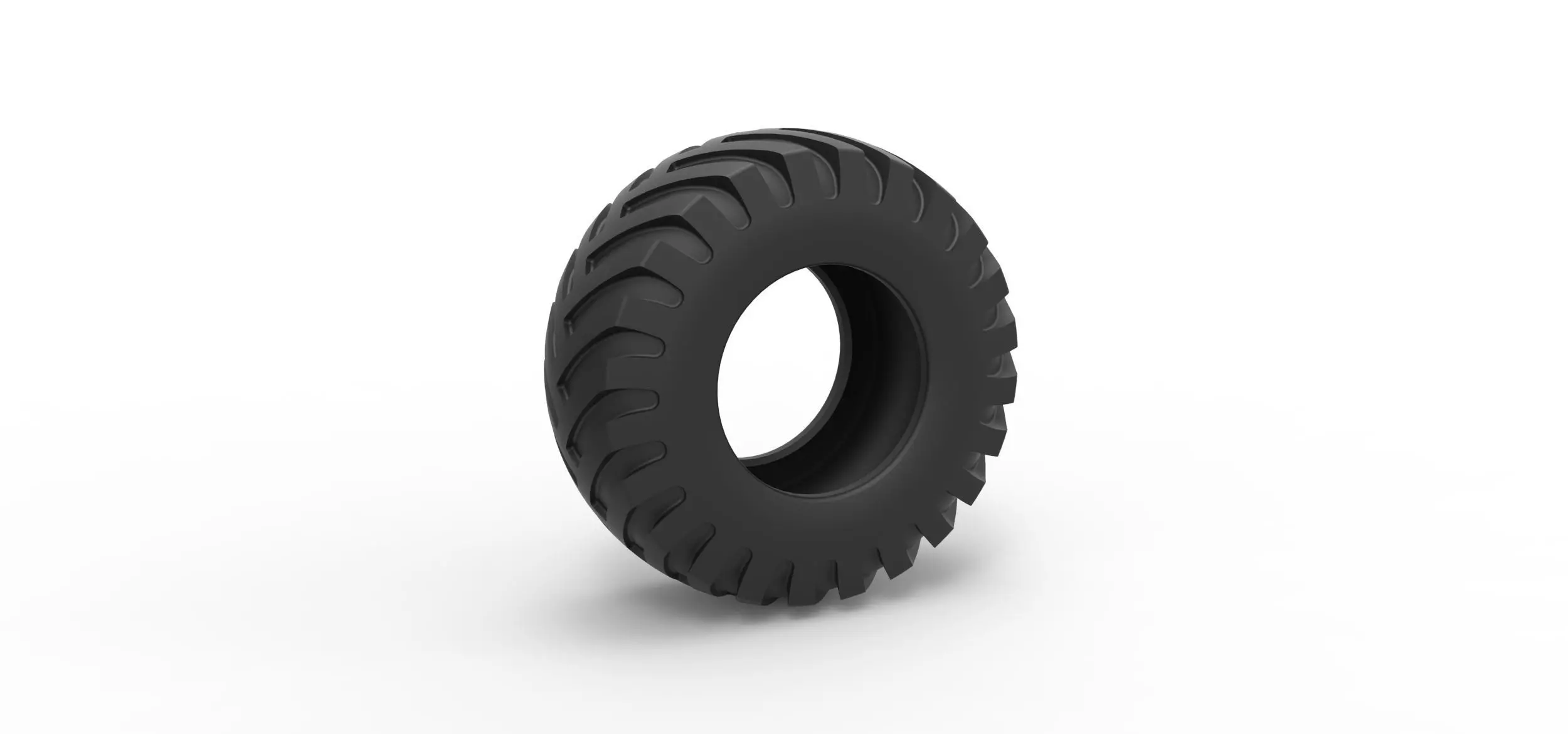 Tractor tire 35 Scale 1 to 25 3D print model_0