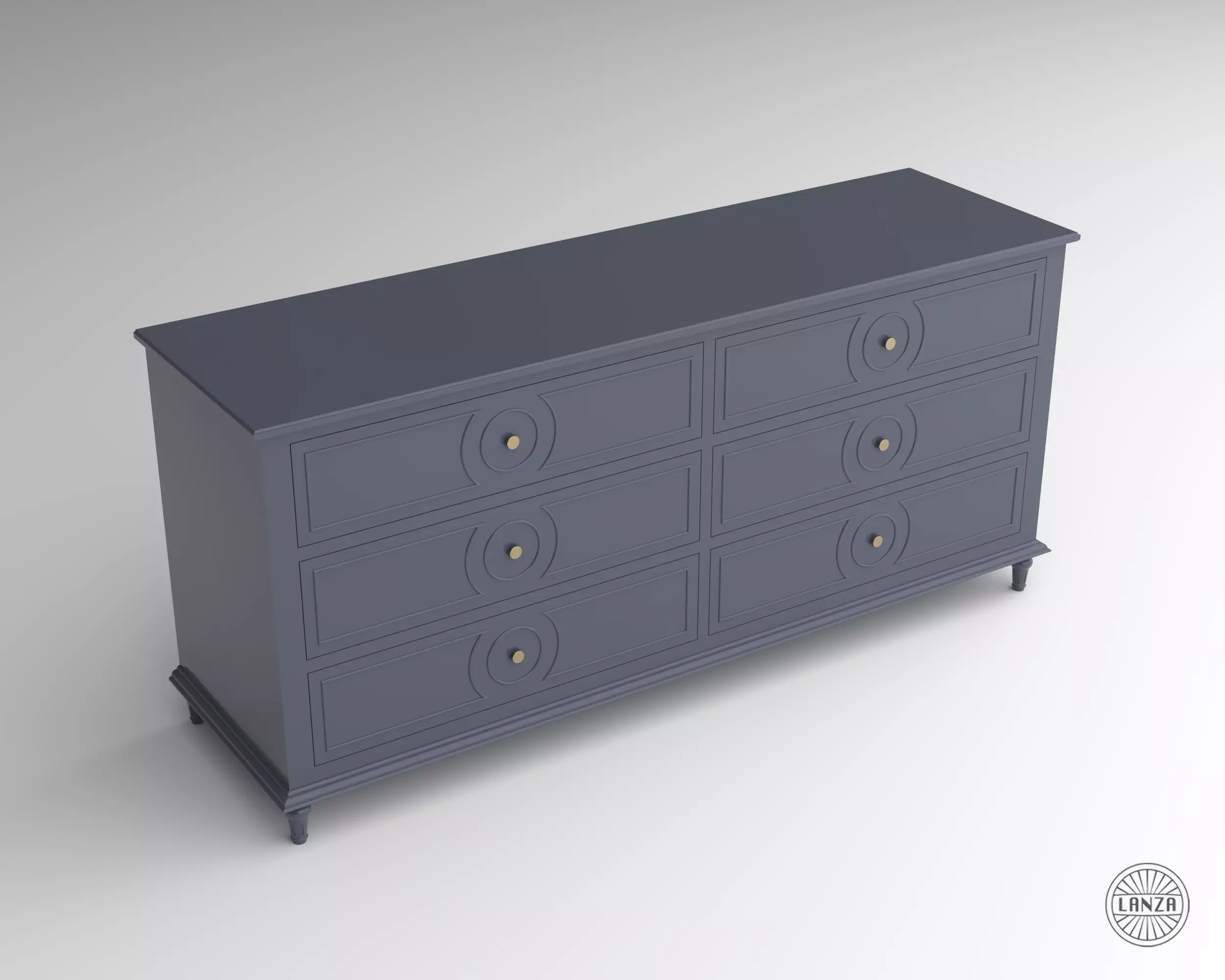 Imperial Style Dresser 3D model_0