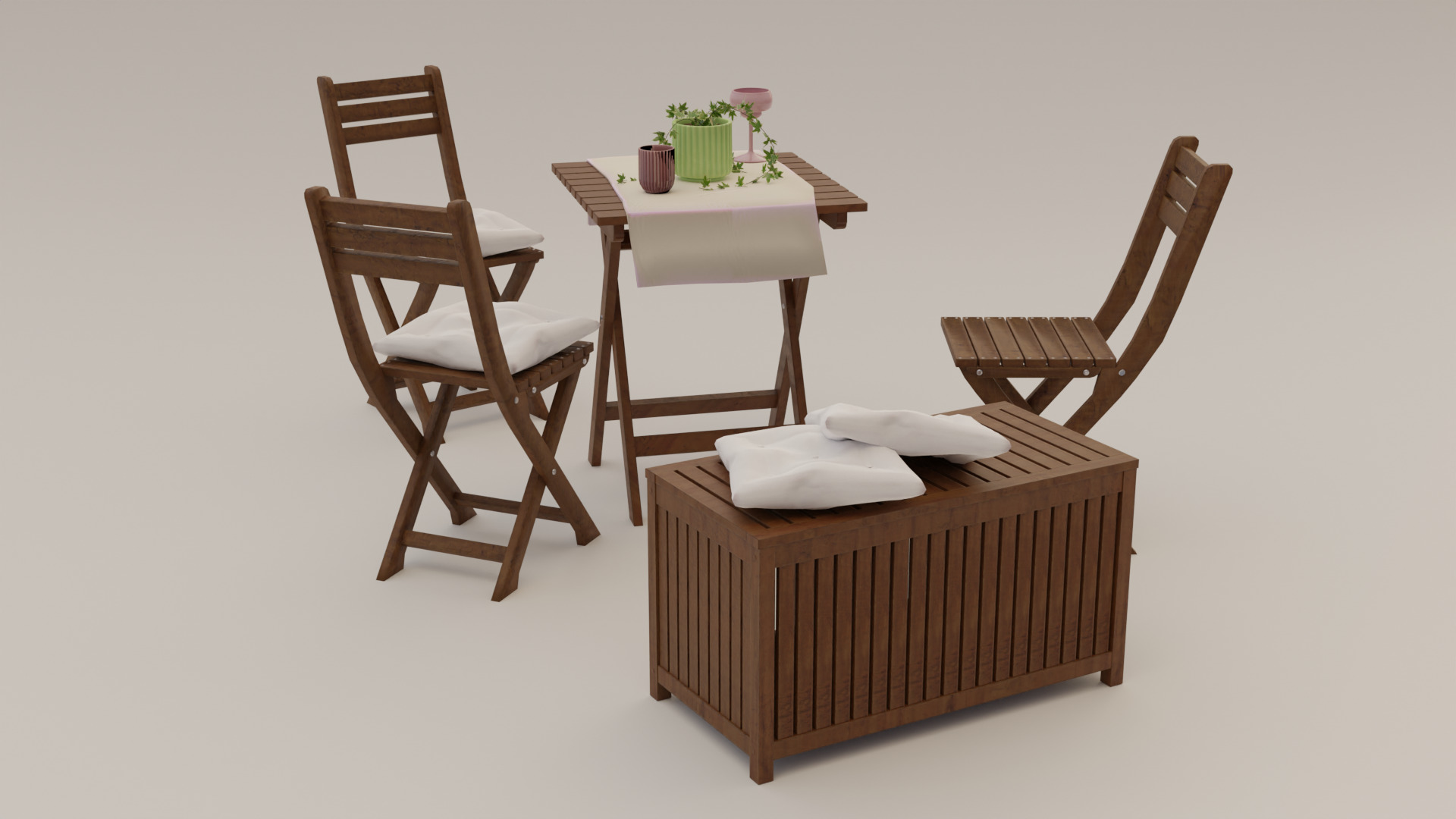 Gameready Balcony Asset Low-poly 3D model_4