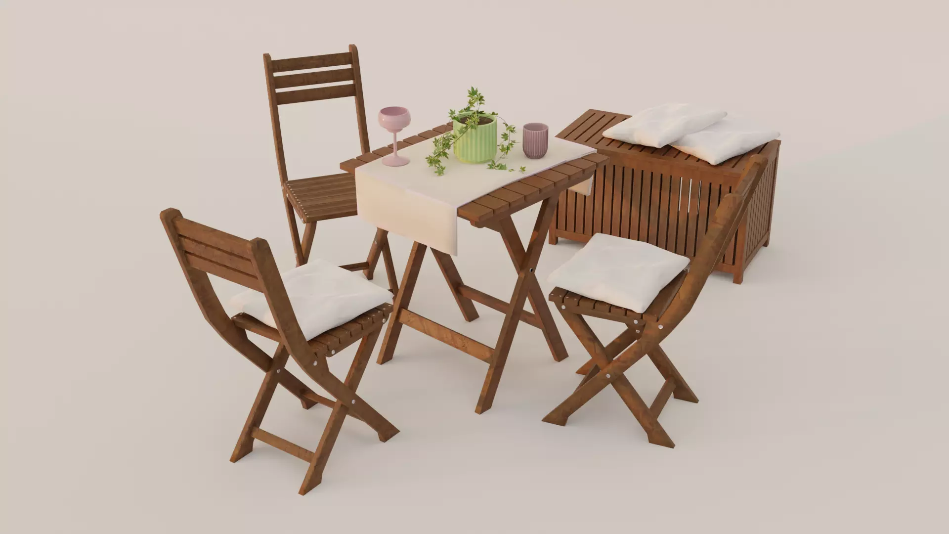 Gameready Balcony Asset Low-poly 3D model_0