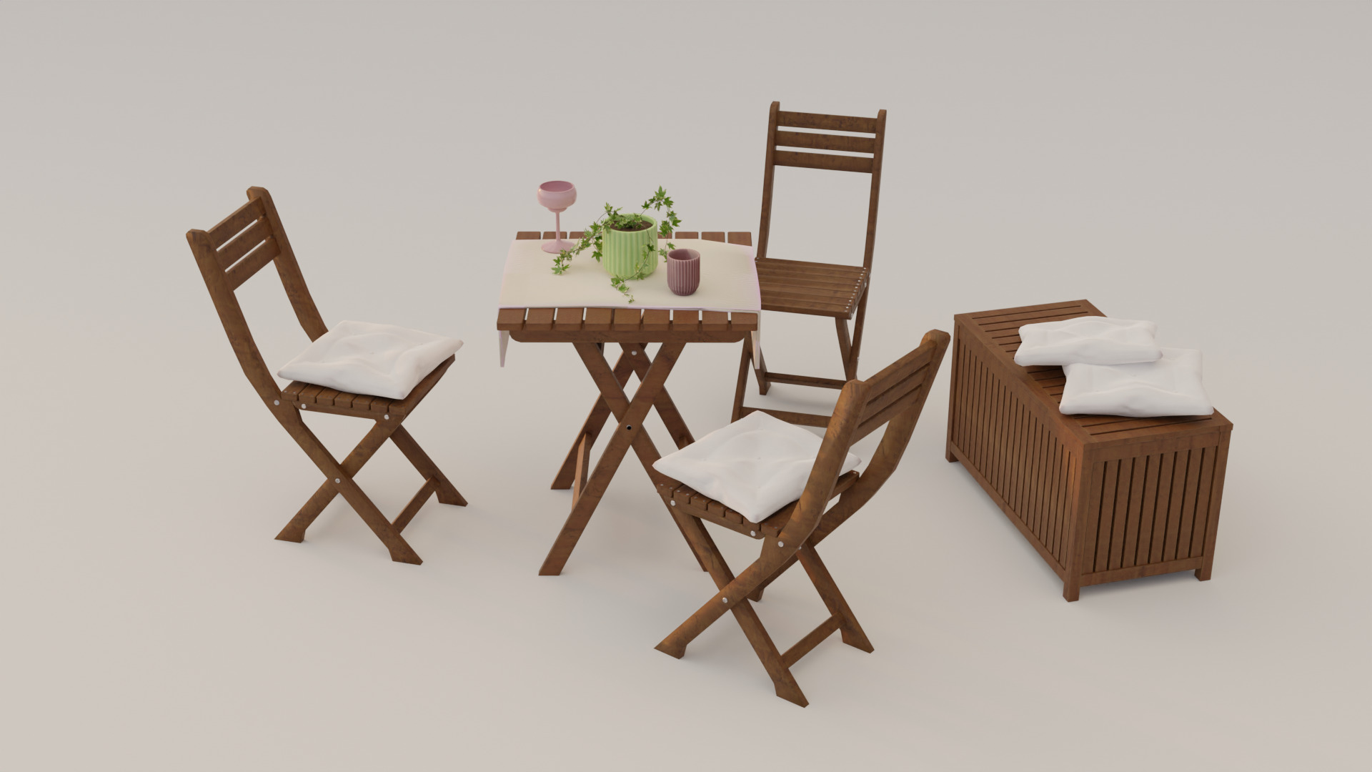 Gameready Balcony Asset Low-poly 3D model_1