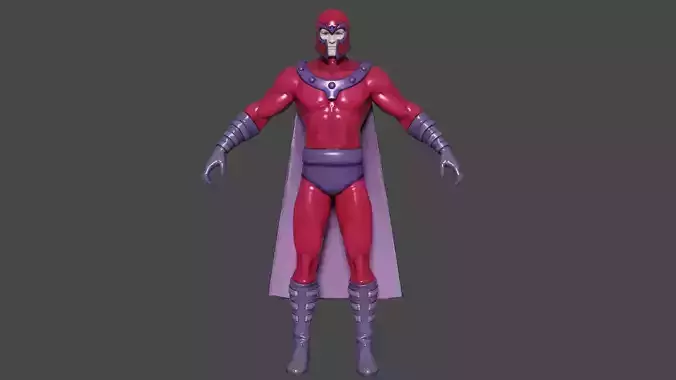 Classic Magneto Low-poly 3D model