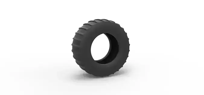 Tire of Vintage Pulling tractor Version 4 Scale 1 to 25