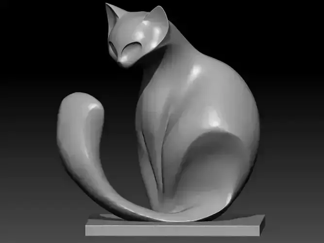 cat sculpture sitting
