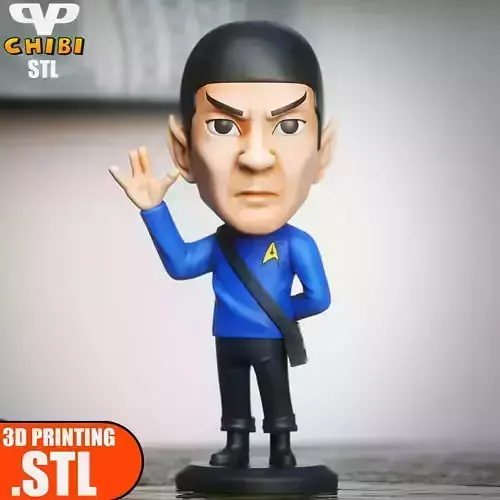 Star Trek Spock Chibi STL for 3D Printing ChibiSTL 3DXM
