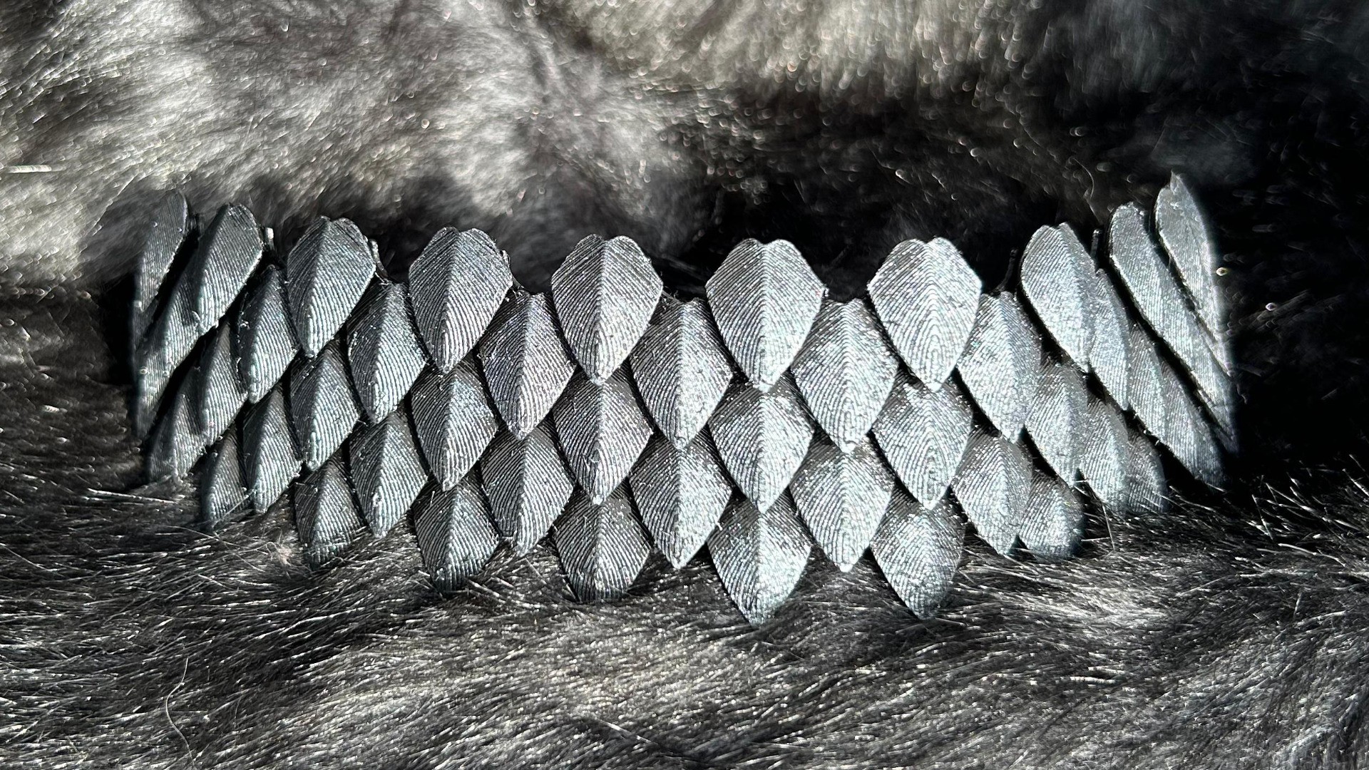 Flexible Scalemail Choker Necklace 3D print model_3