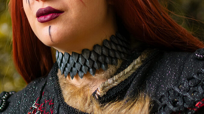Flexible Scalemail Choker Necklace 3D print model