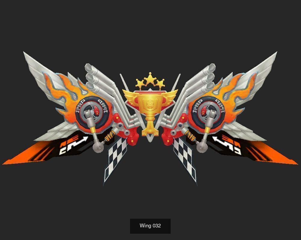 Pack With 25 Wings Part 2 3D Model Collection_22