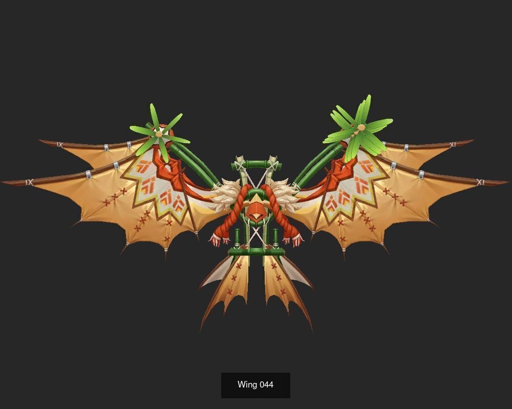 Pack With 25 Wings Part 2 3D Model Collection_10