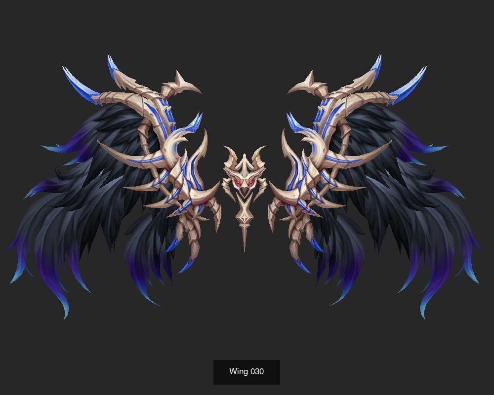 Pack With 25 Wings Part 2 3D Model Collection_24