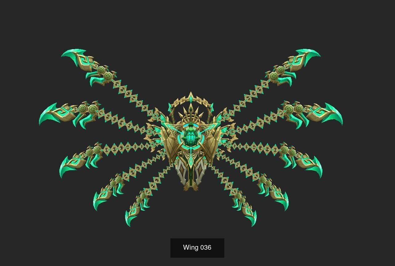 Pack With 25 Wings Part 2 3D Model Collection_18