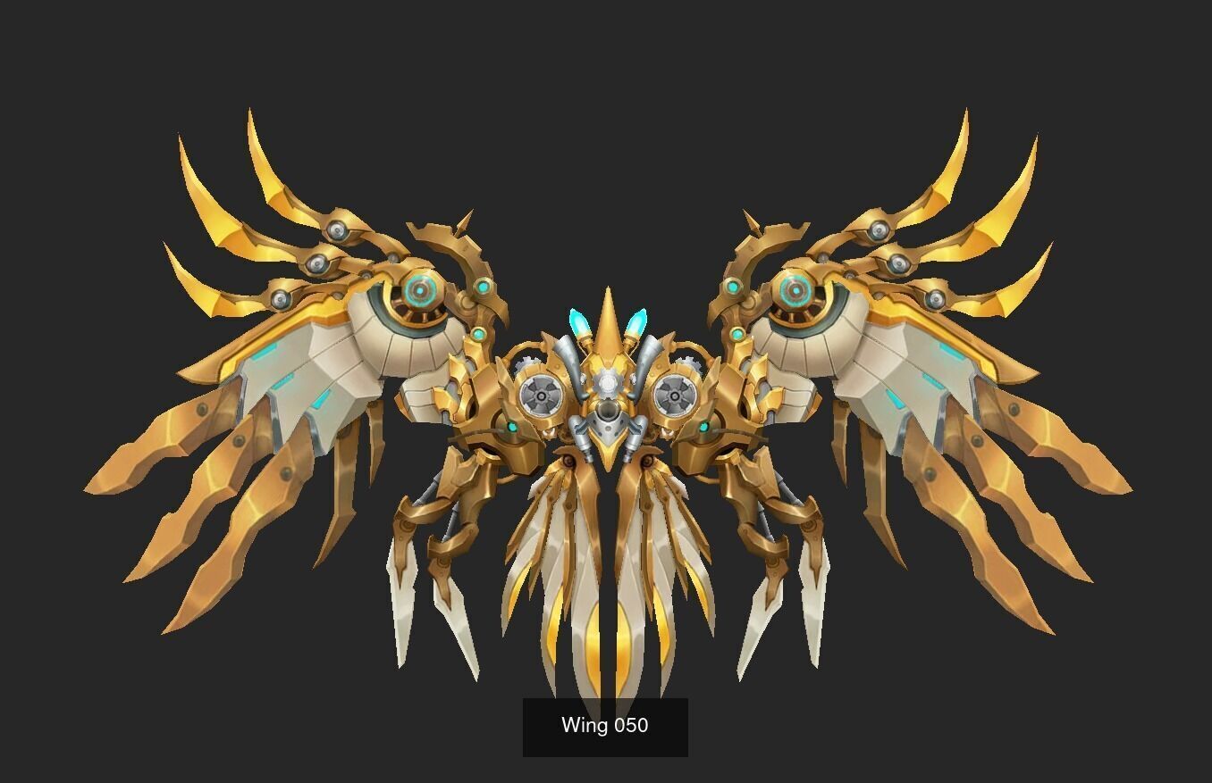 Pack With 25 Wings Part 2 3D Model Collection_4