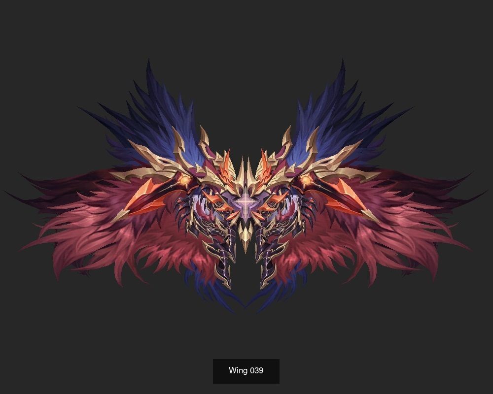 Pack With 25 Wings Part 2 3D Model Collection_15