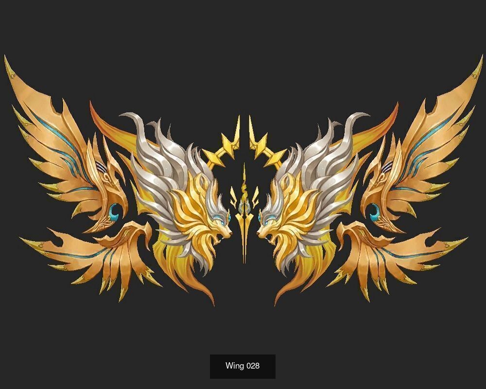 Pack With 25 Wings Part 2 3D Model Collection_26