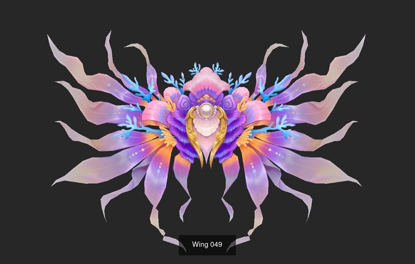 Pack With 25 Wings Part 2 3D Model Collection_5