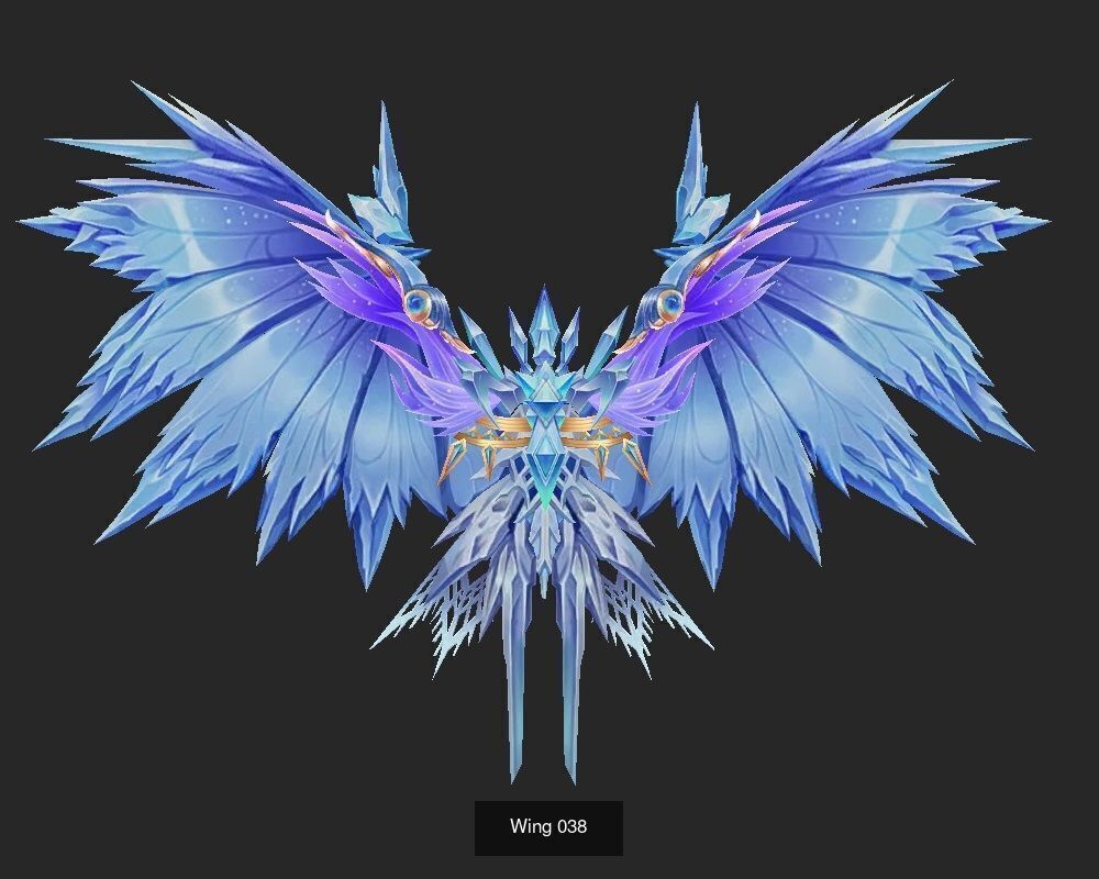 Pack With 25 Wings Part 2 3D Model Collection_16
