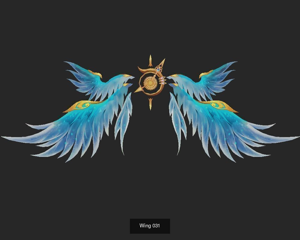 Pack With 25 Wings Part 2 3D Model Collection_23