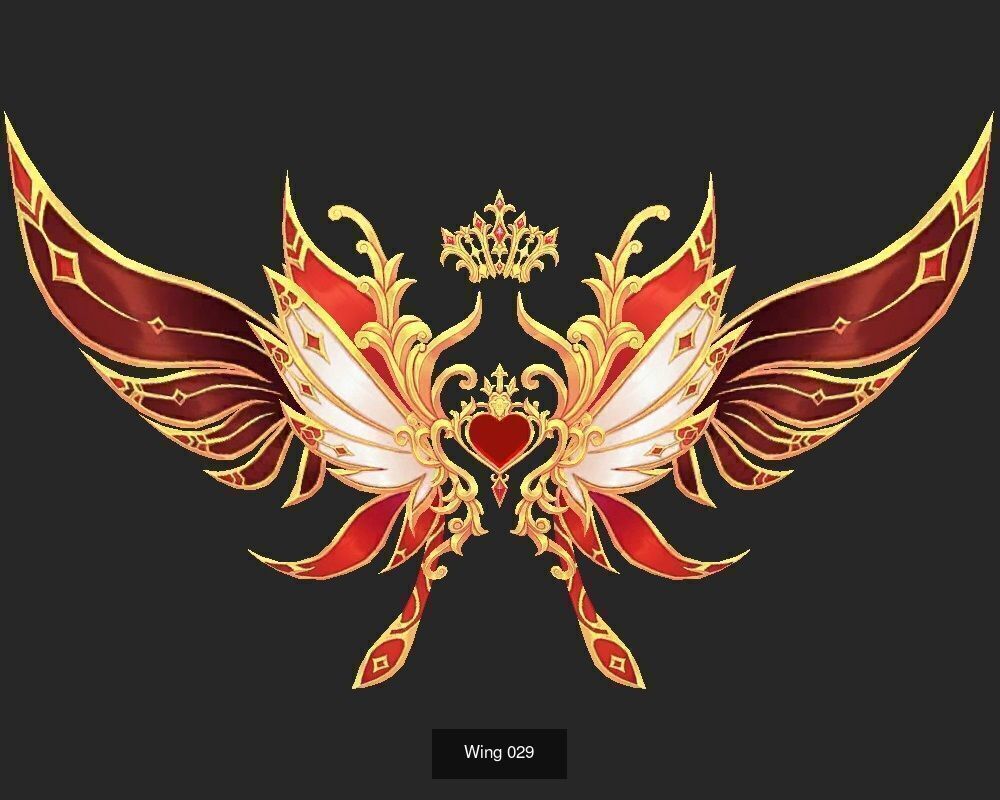 Pack With 25 Wings Part 2 3D Model Collection_25