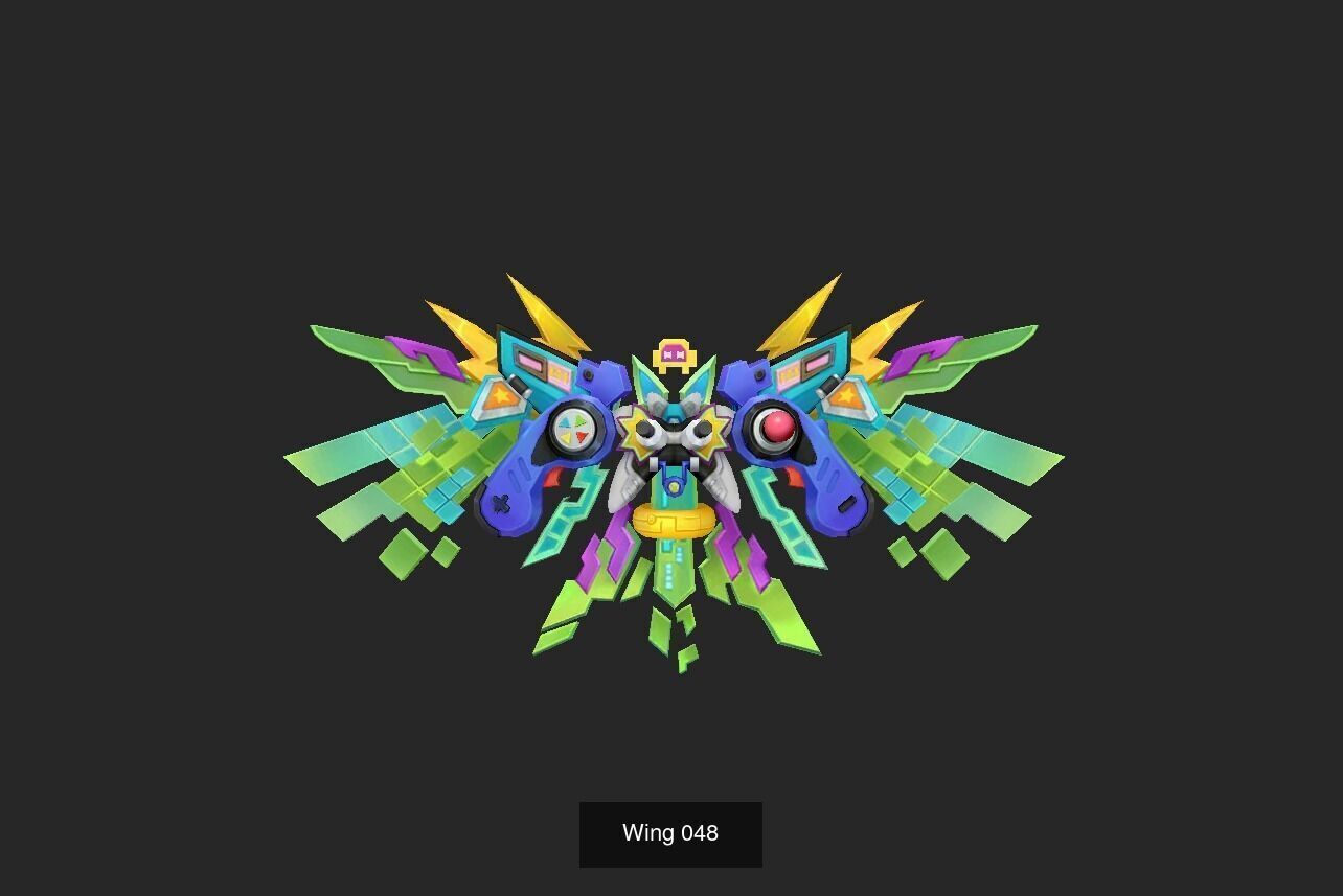 Pack With 25 Wings Part 2 3D Model Collection_6