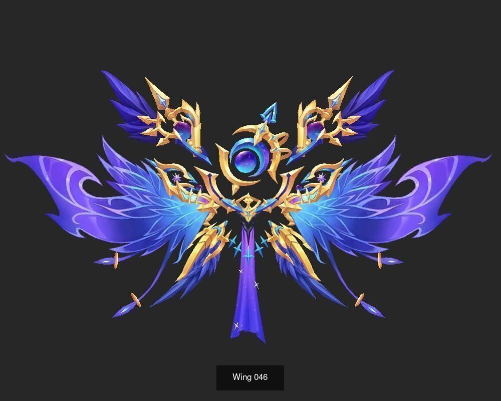 Pack With 25 Wings Part 2 3D Model Collection_8