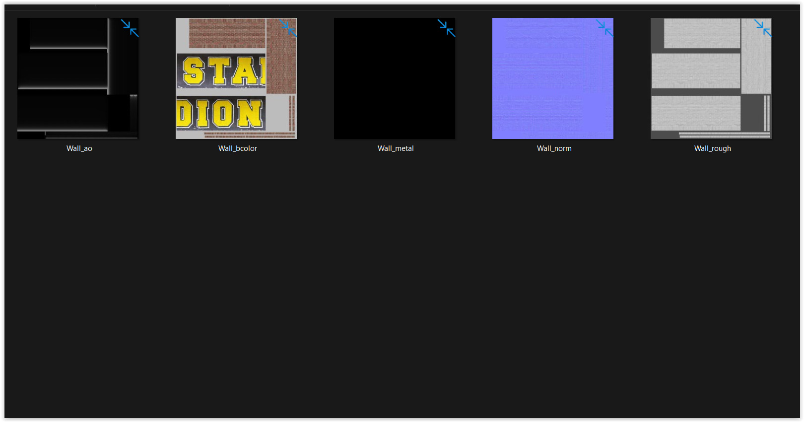 Graffiti brick wall PBR II 3D model_8