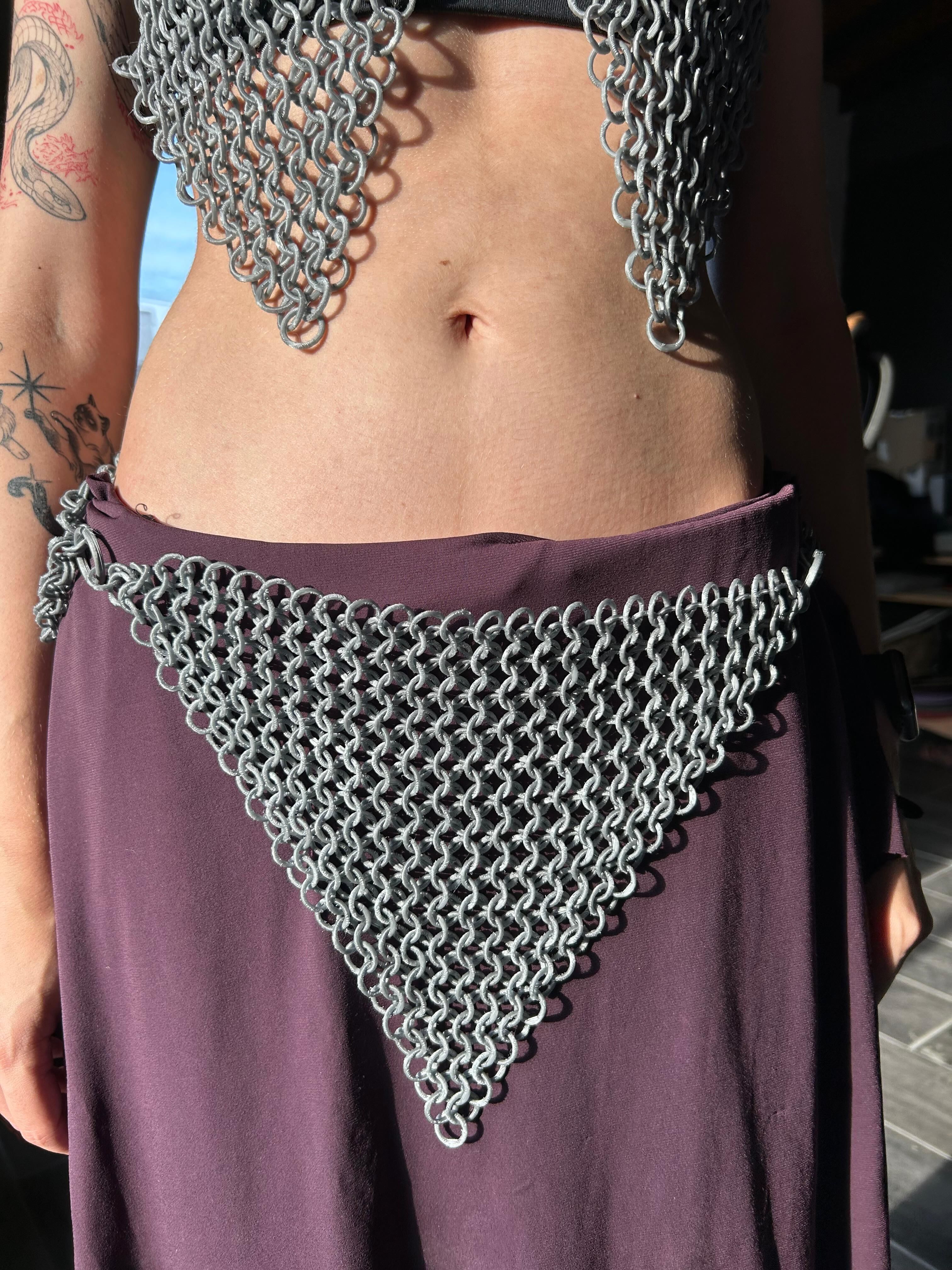 Chainmail Lingerie Bottom 3D print model_2