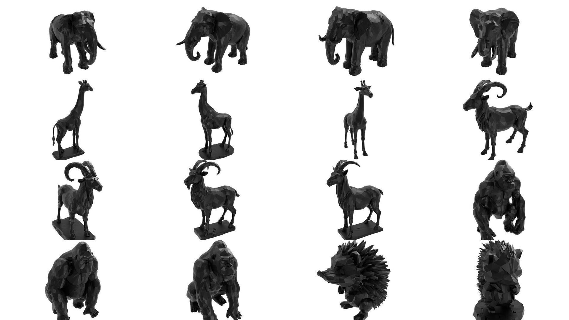 Low Poly Animal Mega Set 99 Models 3D Model Collection_3