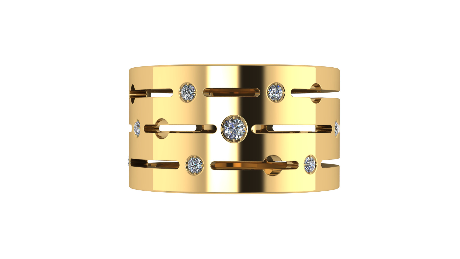 Pulse dinh van large ring  3D print model_5