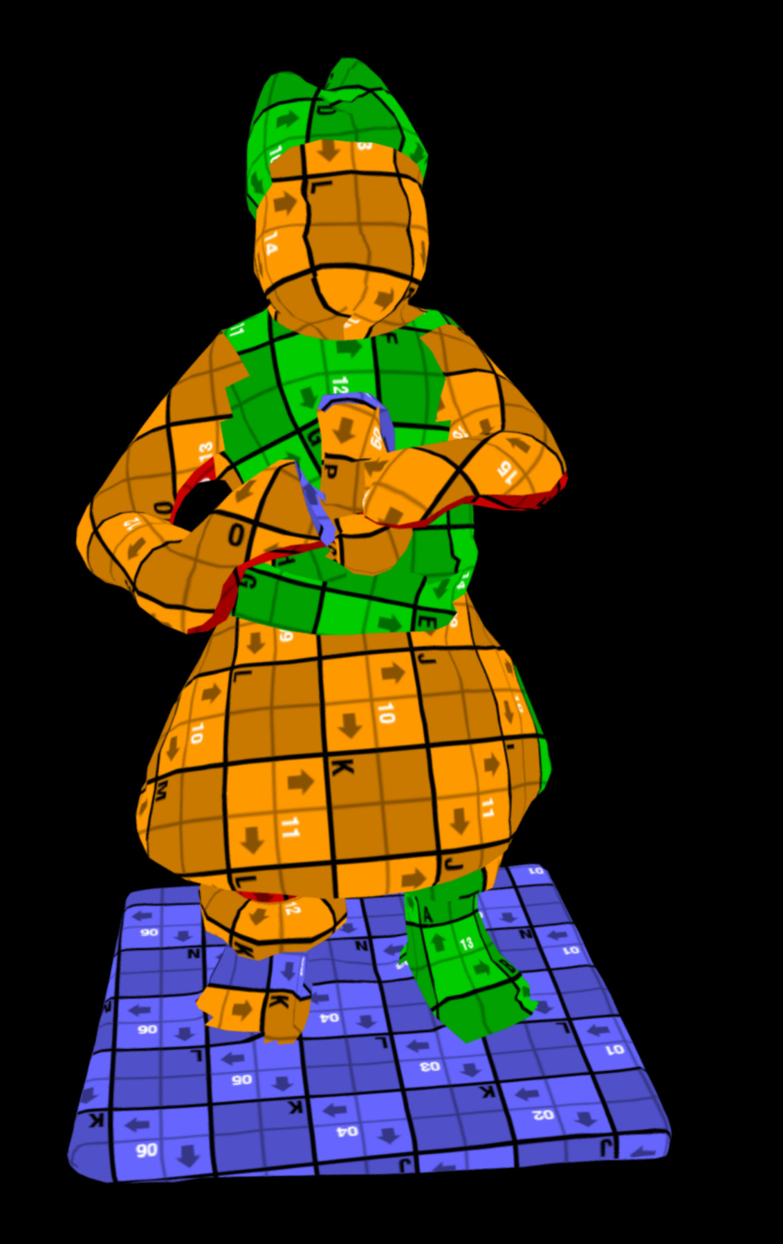 Thorn Carving Dancer Low-poly 3D model_11