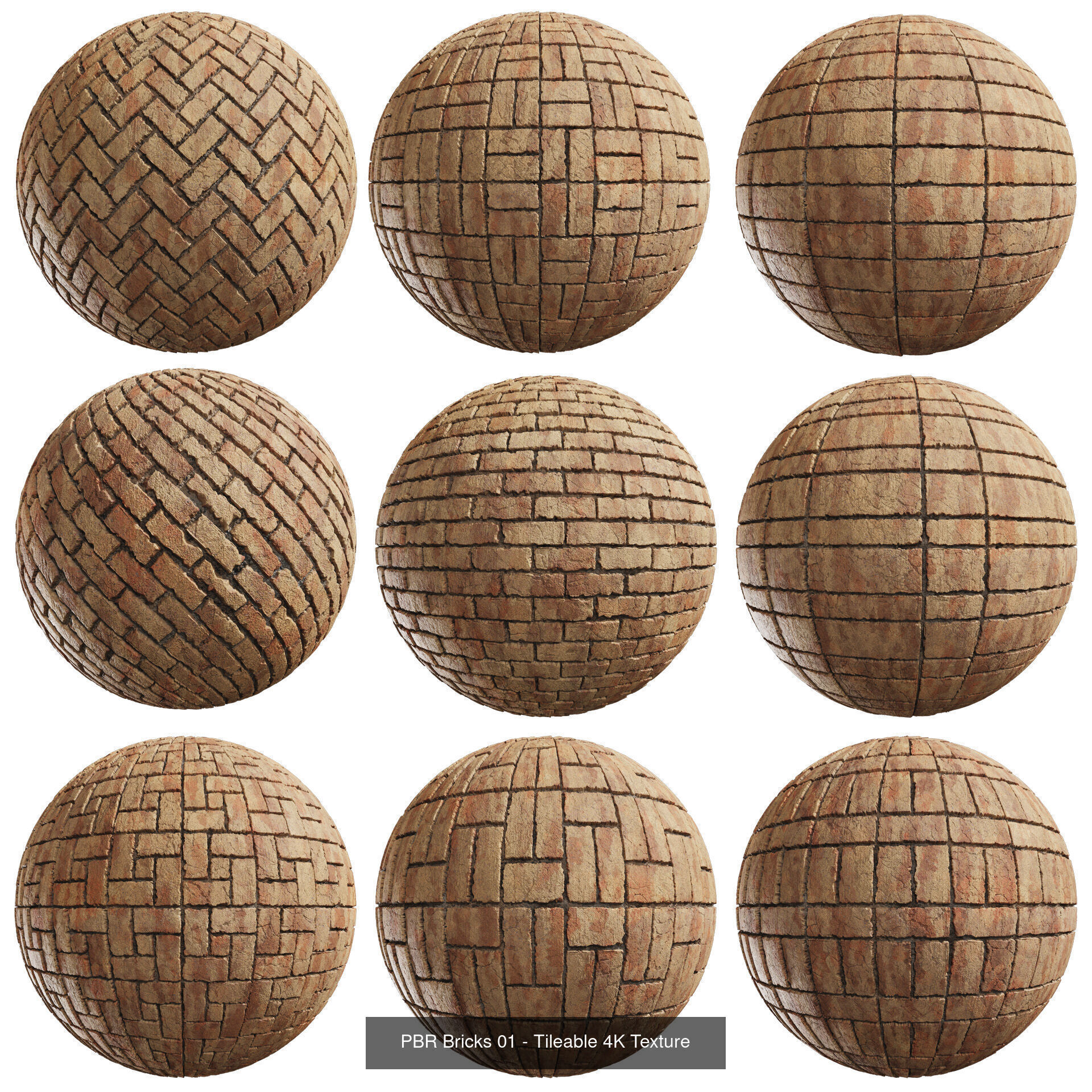 90 Seamless Brick PBR Textures 4K  Texture_2