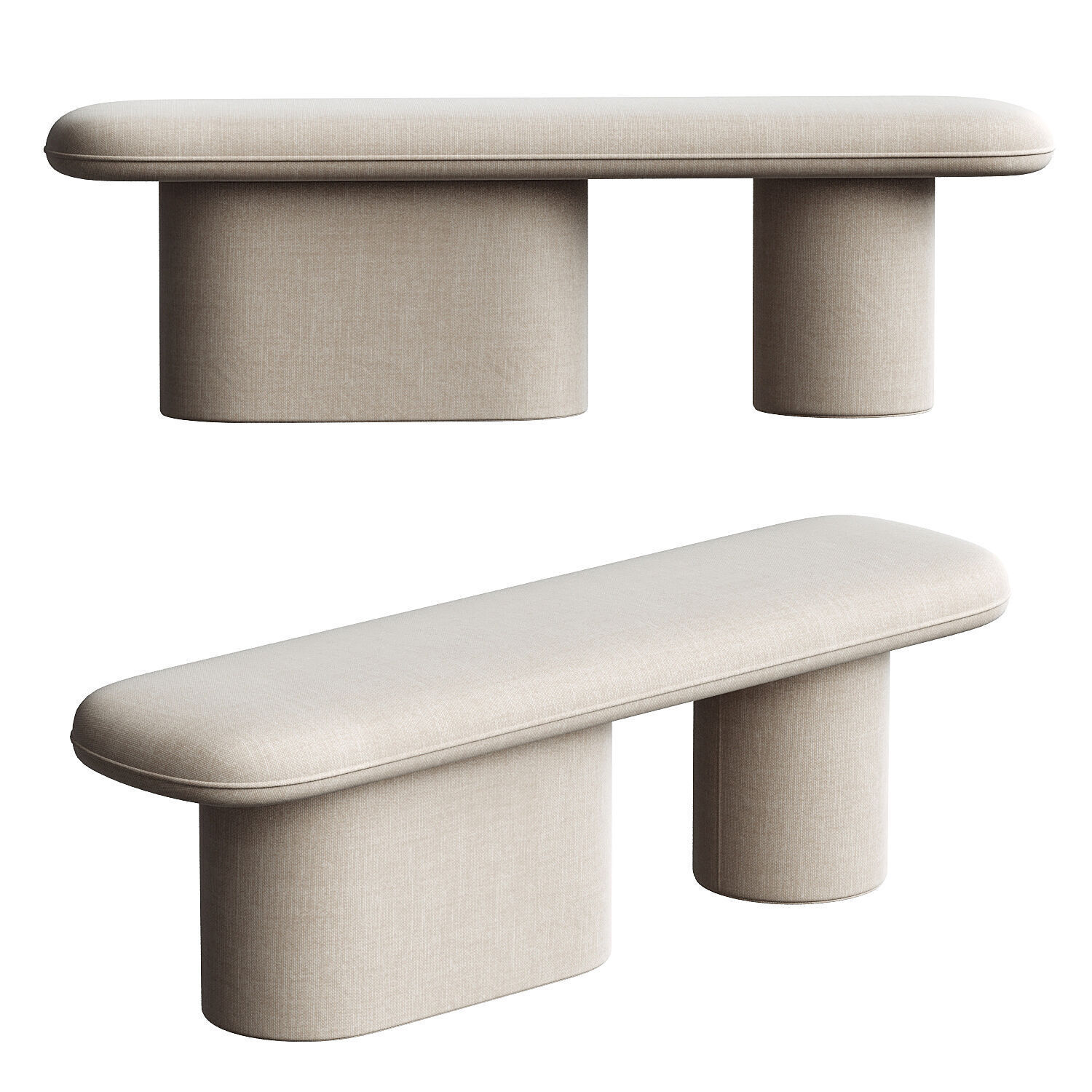 Rull Bench 3D model_1