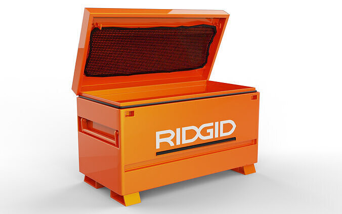RIDGID JOBSITE BOX Universal Storage Chest Low-poly 3D model