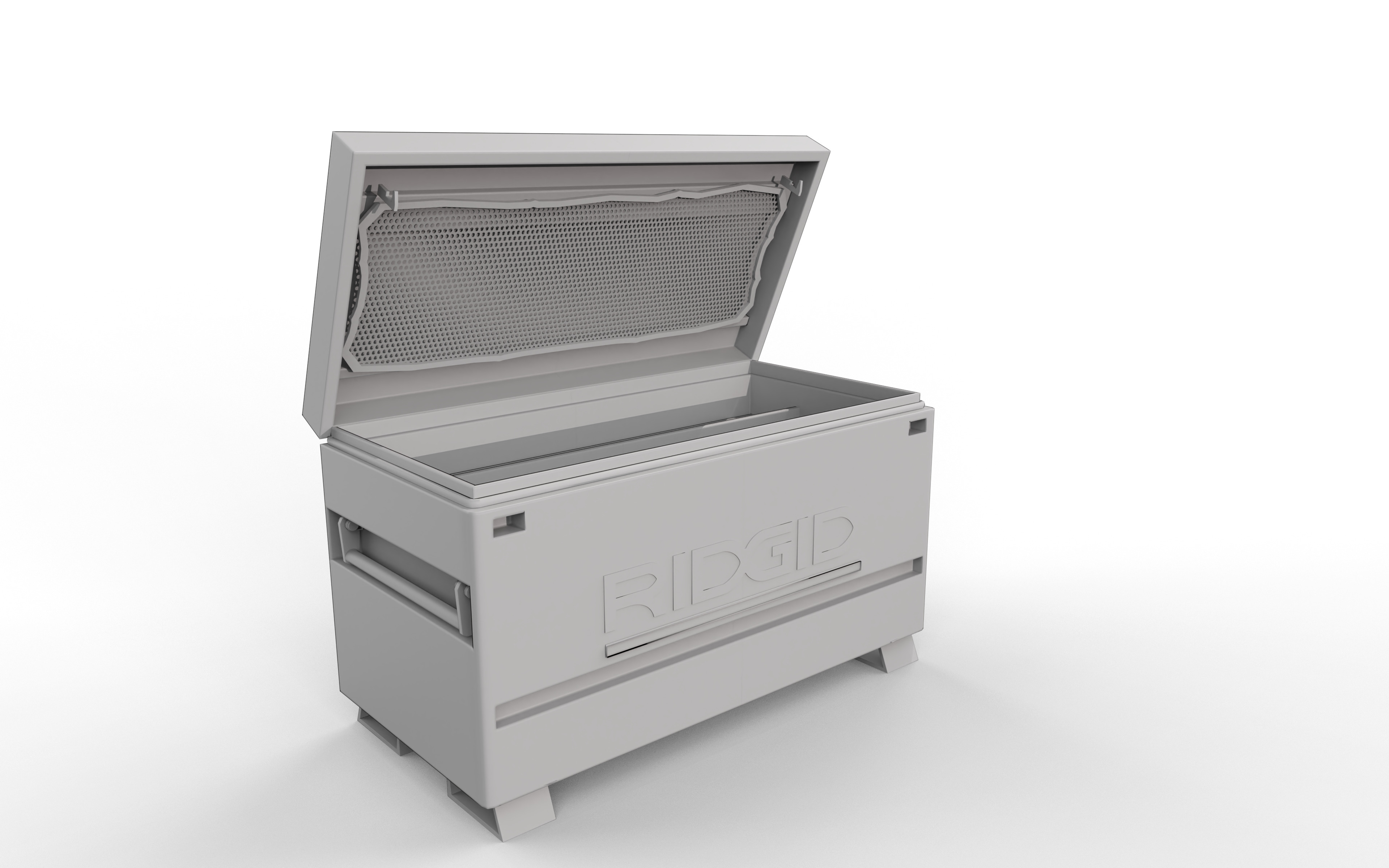 RIDGID JOBSITE BOX Universal Storage Chest Low-poly 3D model_3